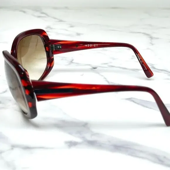 Dita Women's Addict Red Tortoiseshell Sunglasses Brown Gradient Lenses Rare - Picture 10 of 10